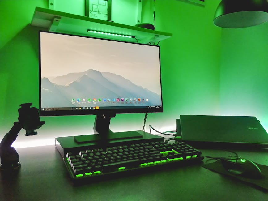 Zeleni LED setup